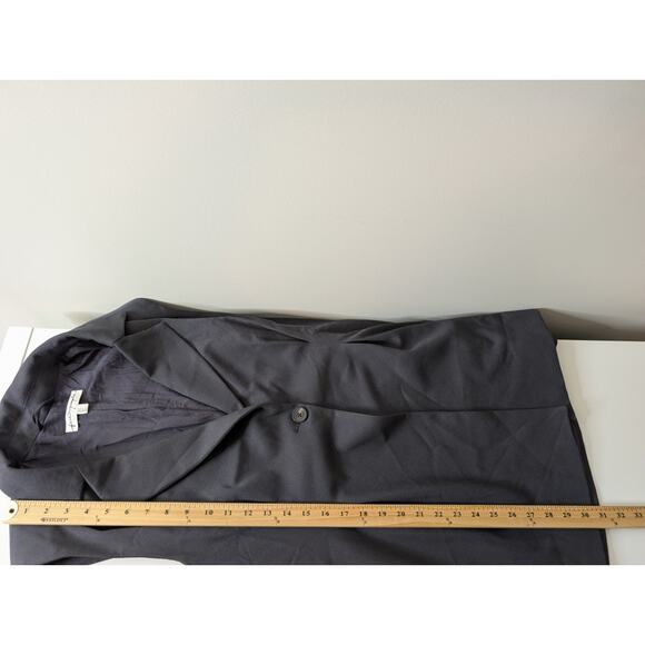 Free People Suit Shop Blazer Vest Charcoal Gray Size Medium - Picture 9 of 10